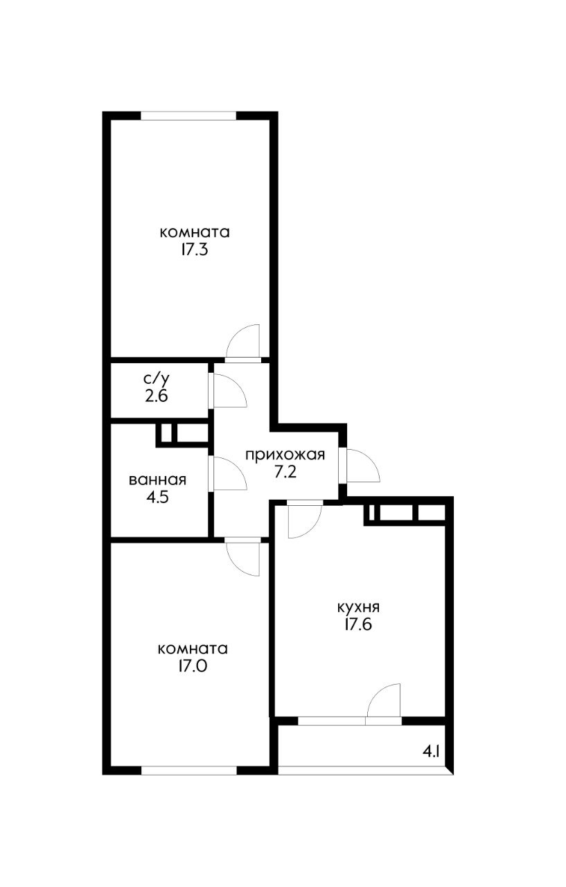 Фото №4: 2-комнатная квартира 68 м² - Краснодар, Центральный внутригородской округ, Табачная Фабрика, мкр. жилой комплекс Все Свои, ул. Колхозная, 5к6