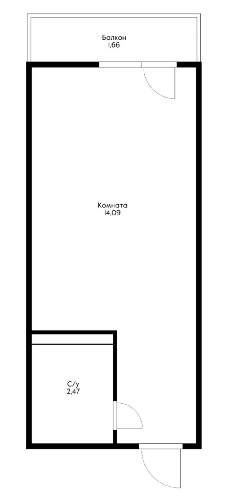 Фото №14: Студия 20 м² - Краснодар, Прикубанский внутригородской округ, мкр. Славянский, ул. Заполярная, 35к3