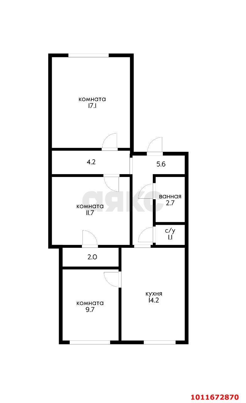 Фото №14: 3-комнатная квартира 70 м² - Краснодар, Калинино, ул. Российская, 448/1