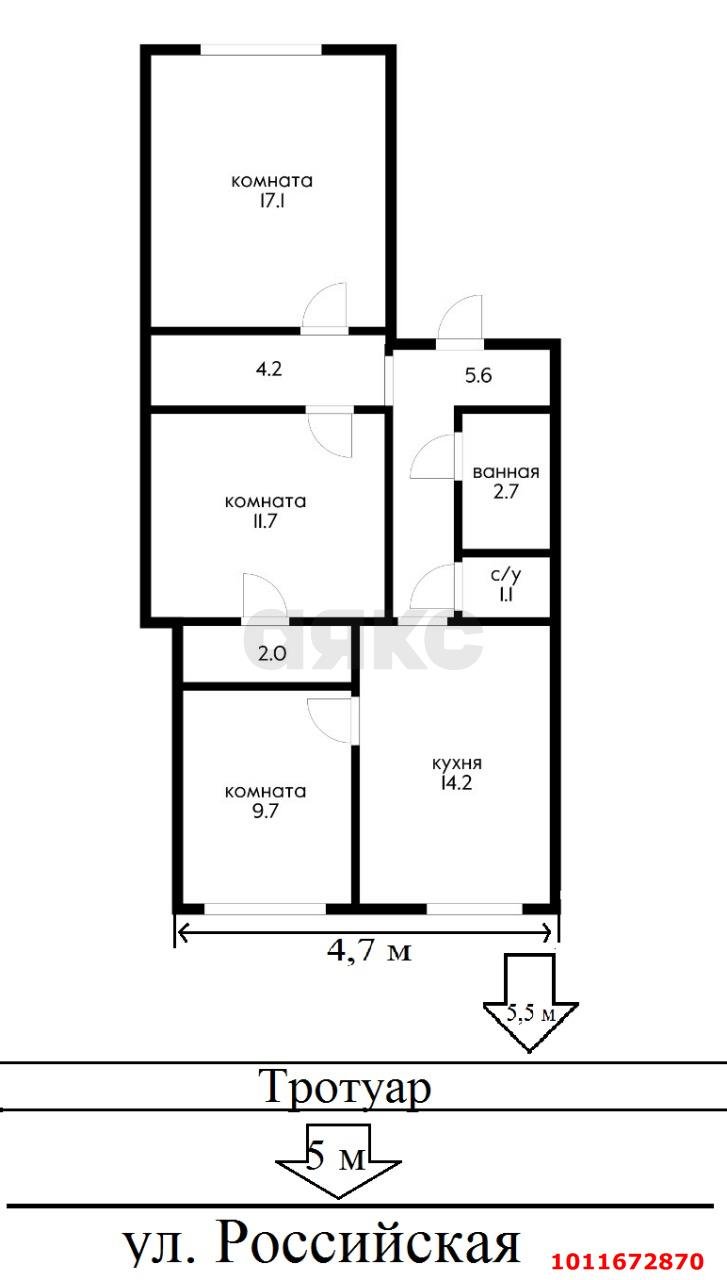Фото №15: 3-комнатная квартира 70 м² - Краснодар, Калинино, ул. Российская, 448/1