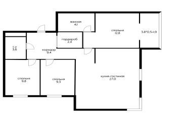 Фото №1: 3-комнатная квартира 84 м² - Краснодар, мкр. Центральный внутригородской округ, ул. Колхозная, 5