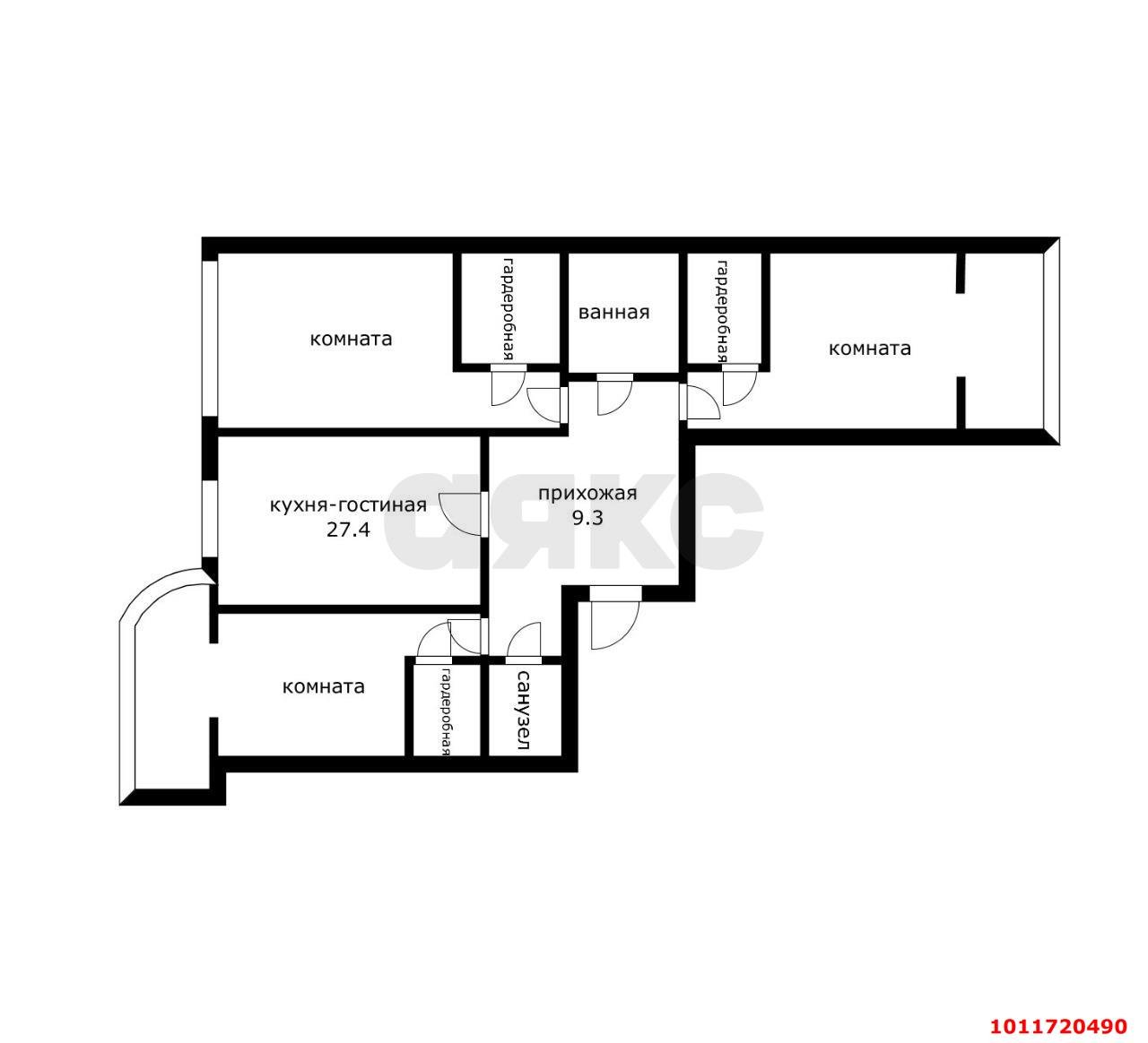 Фото №20: 3-комнатная квартира 114 м² - Краснодар, Кожзавод, жилой комплекс Резиденция, мкр. Западный внутригородской округ, ул. Кожевенная, 22