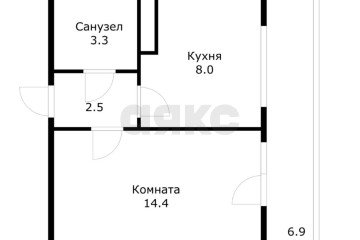 Фото №4: 1-комнатная квартира 35 м² - Краснодар, мкр. жилой комплекс Калинино Парк, ул. имени В.М. Комарова, 21/1к6