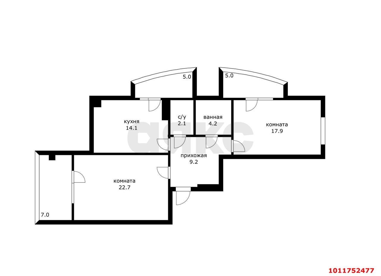 Фото №13: 2-комнатная квартира 80 м² - Краснодар, Западный внутригородской округ, мкр. Фестивальный, ул. Морская, 47