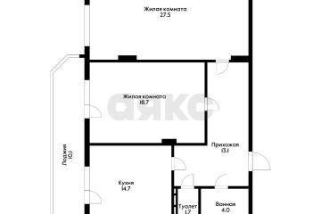 Фото №1: 2-комнатная квартира 70 м² - Краснодар, мкр. Солнечный, ул. Ковалёва, 46