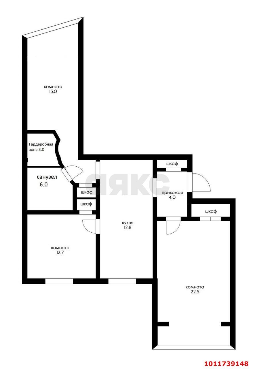 Фото №2: 3-комнатная квартира 72 м² - Краснодар, Комсомольский, ул. Сормовская, 116