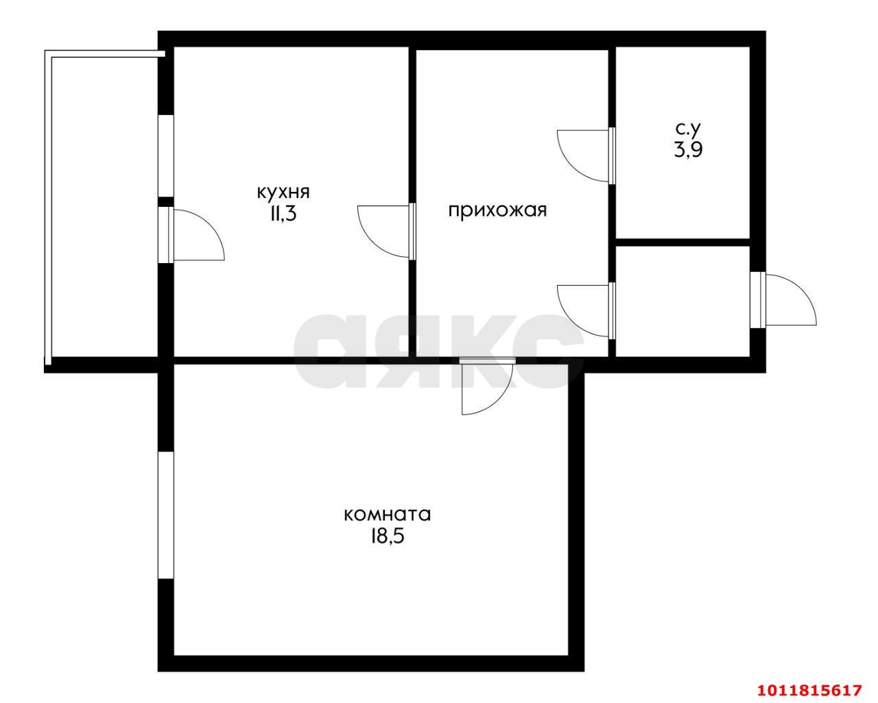Фото №4: 1-комнатная квартира 44 м² - Краснодар, жилой комплекс Луч, ул. Солнечная, 18/5