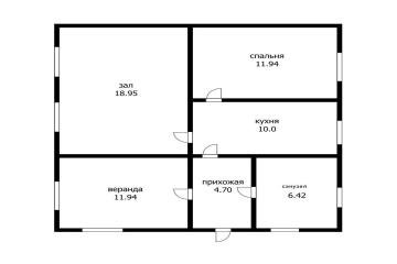 Фото №1: Дом 61 м² - Афипсип, ул. Коммунальная, 9