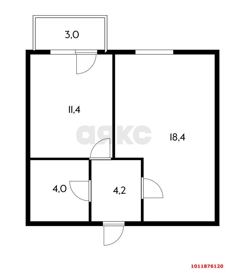 Фото №8: 1-комнатная квартира 41 м² - Краснодар, жилой комплекс Краснодарский, ул. Краеведа Соловьёва, 2к1