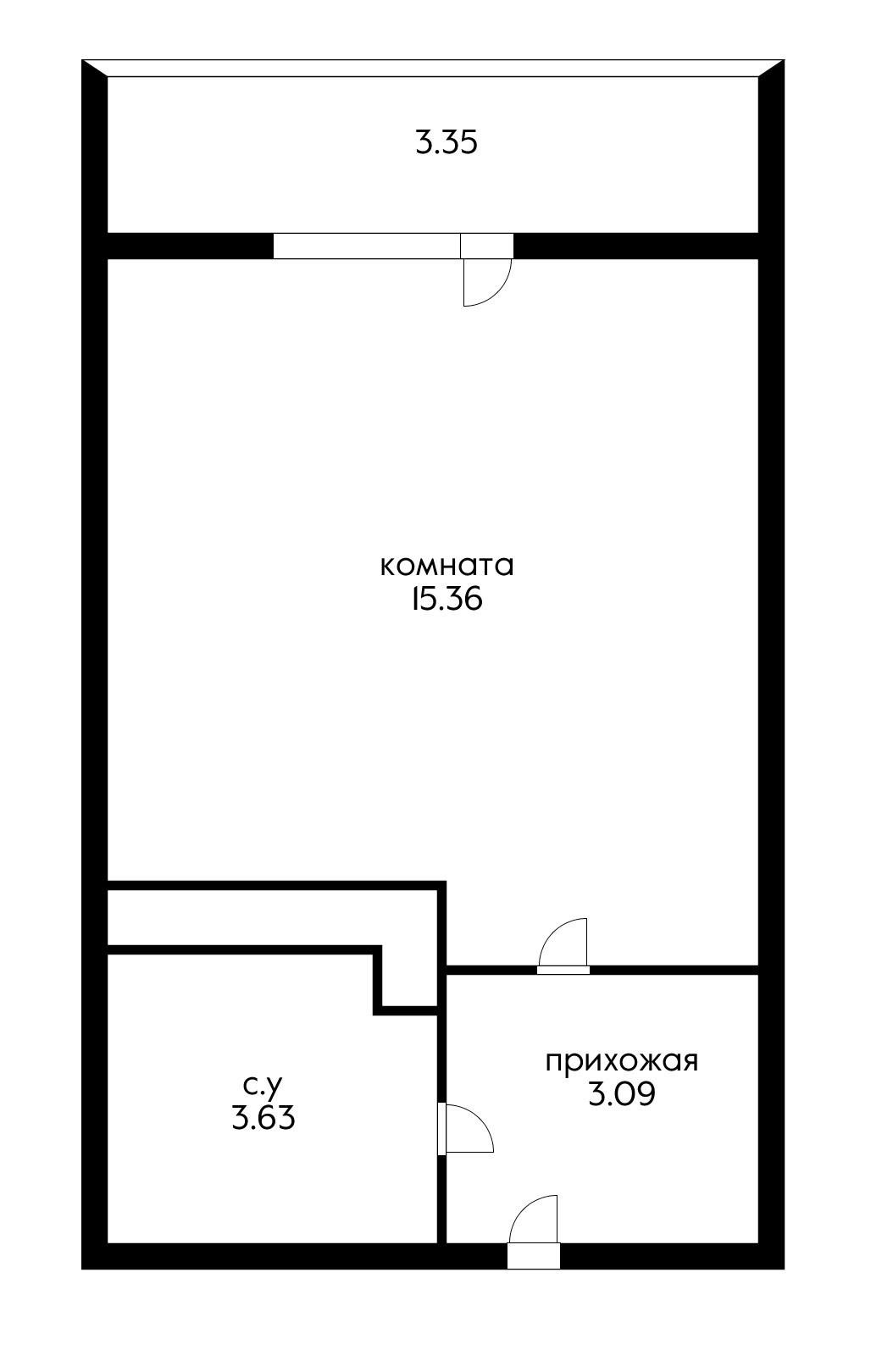 Фото №6: Студия 21 м² - Краснодар, Прикубанский внутригородской округ, мкр. жилой комплекс Облака, ул. имени Генерала Корнилова, 9