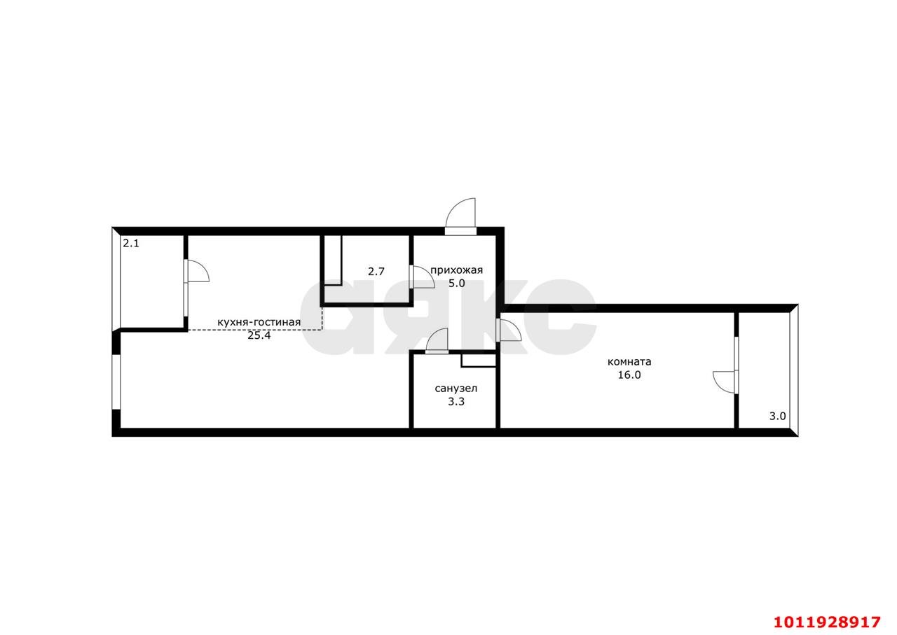 Фото №12: 2-комнатная квартира 52 м² - Краснодар, жилой комплекс Самолёт, ул. Западный Обход, 39/2