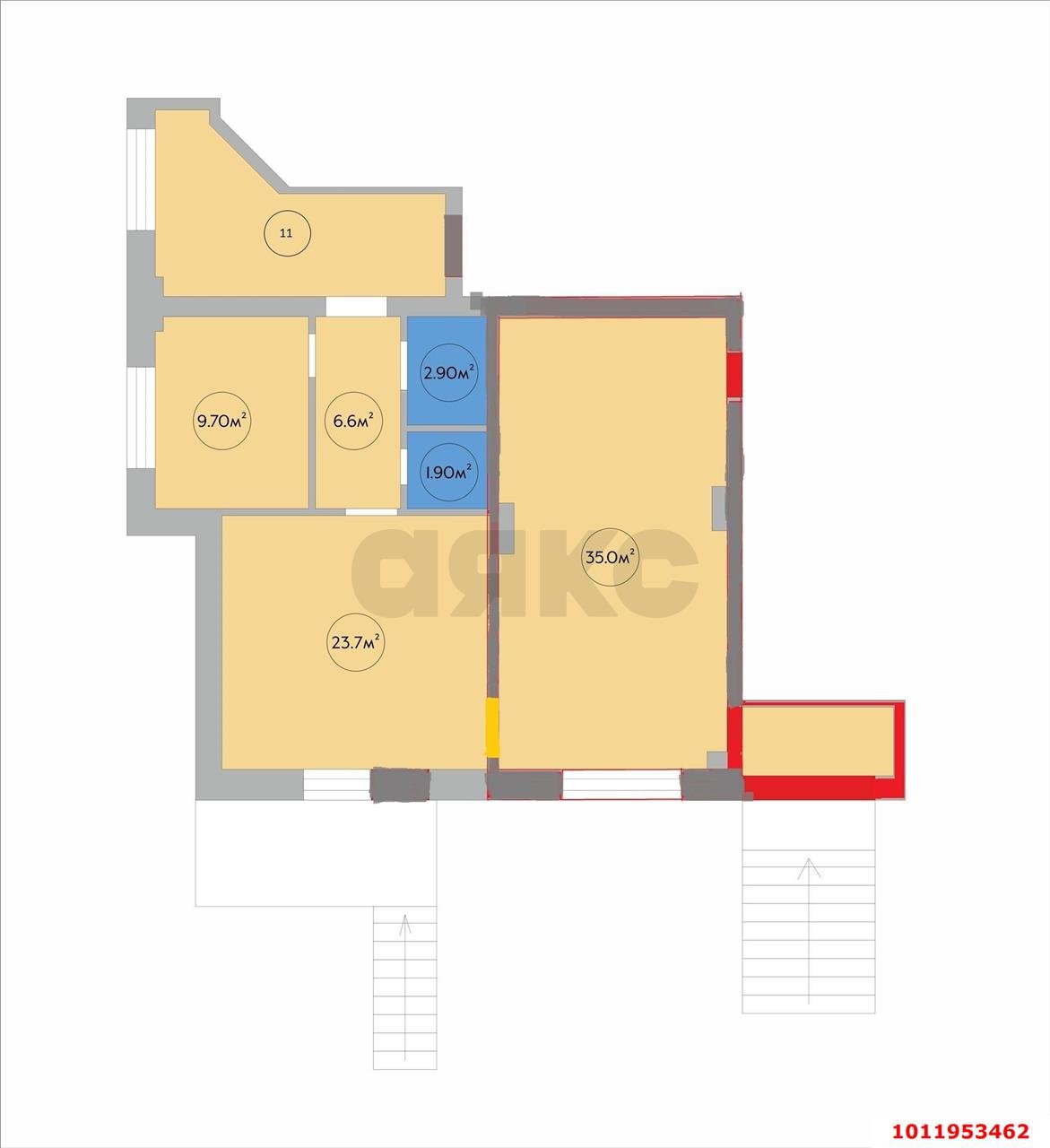 Фото №3: Офисное помещение 80 м² - Краснодар, Центральный, ул. Промышленная, 19