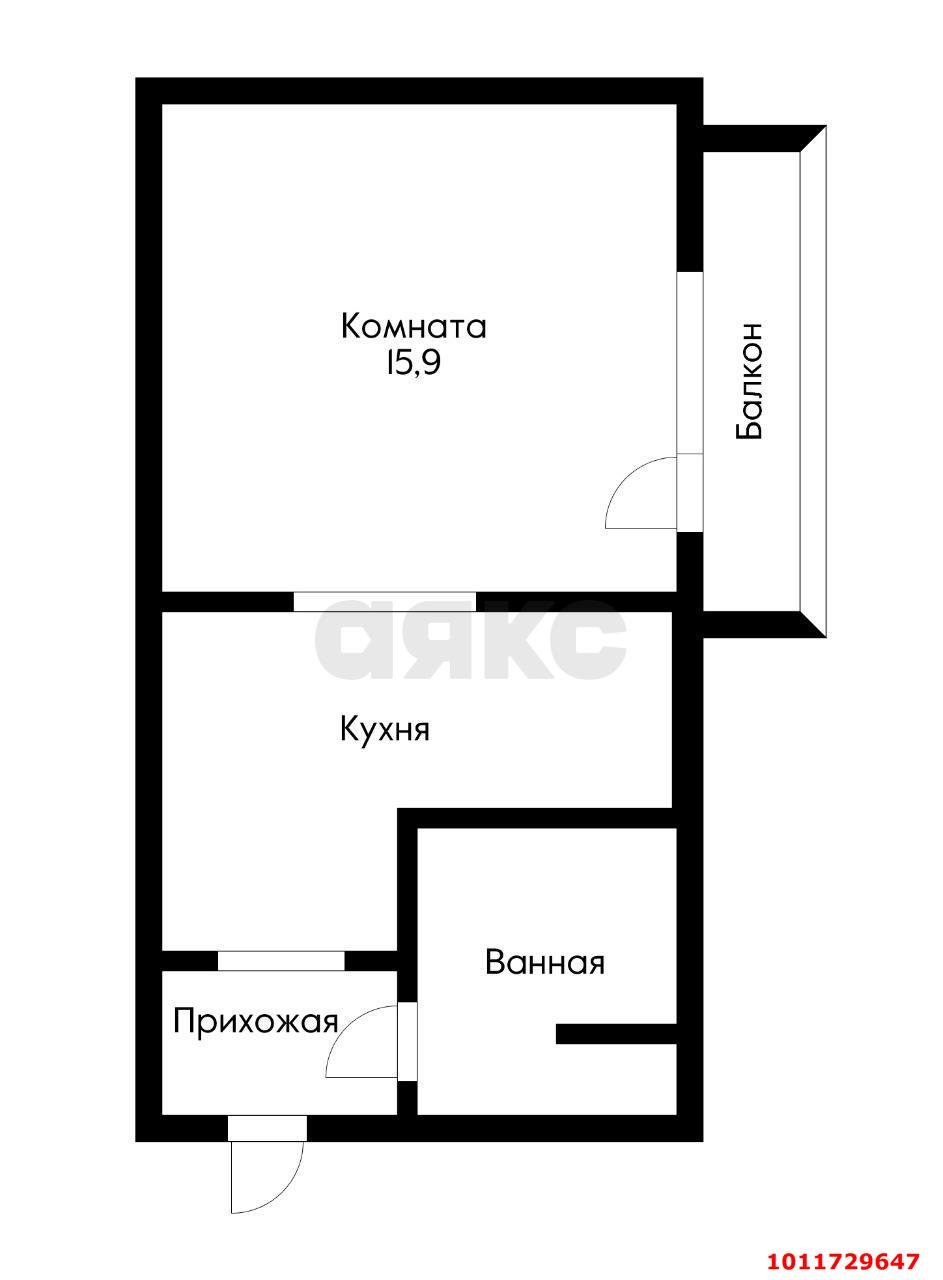 Фото №12: 1-комнатная квартира 31 м² - Краснодар, Фестивальный, ул. имени Тургенева, 148/1