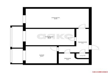 Фото №1: 2-комнатная квартира 63 м² - Российский, мкр. Прикубанский внутригородской округ, ул. Тепличная
