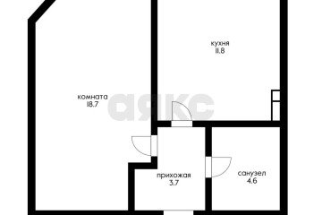 Фото №1: 1-комнатная квартира 38 м² - Российский, мкр. Прикубанский внутригородской округ, ул. Бигдая, 8