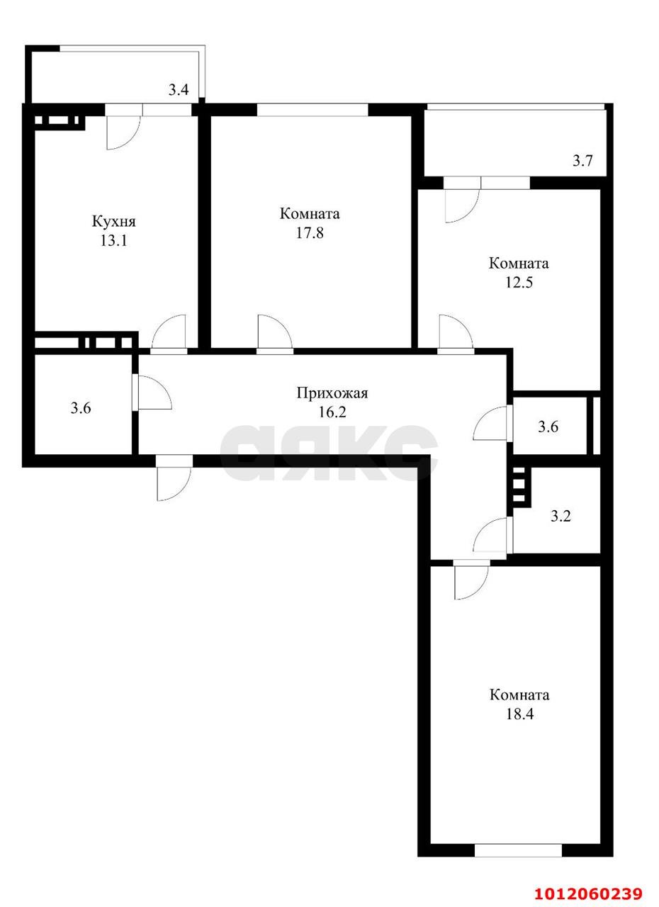 Фото №11: 3-комнатная квартира 92 м² - Краснодар, Почтовый, пр-кт имени писателя Знаменского, 20