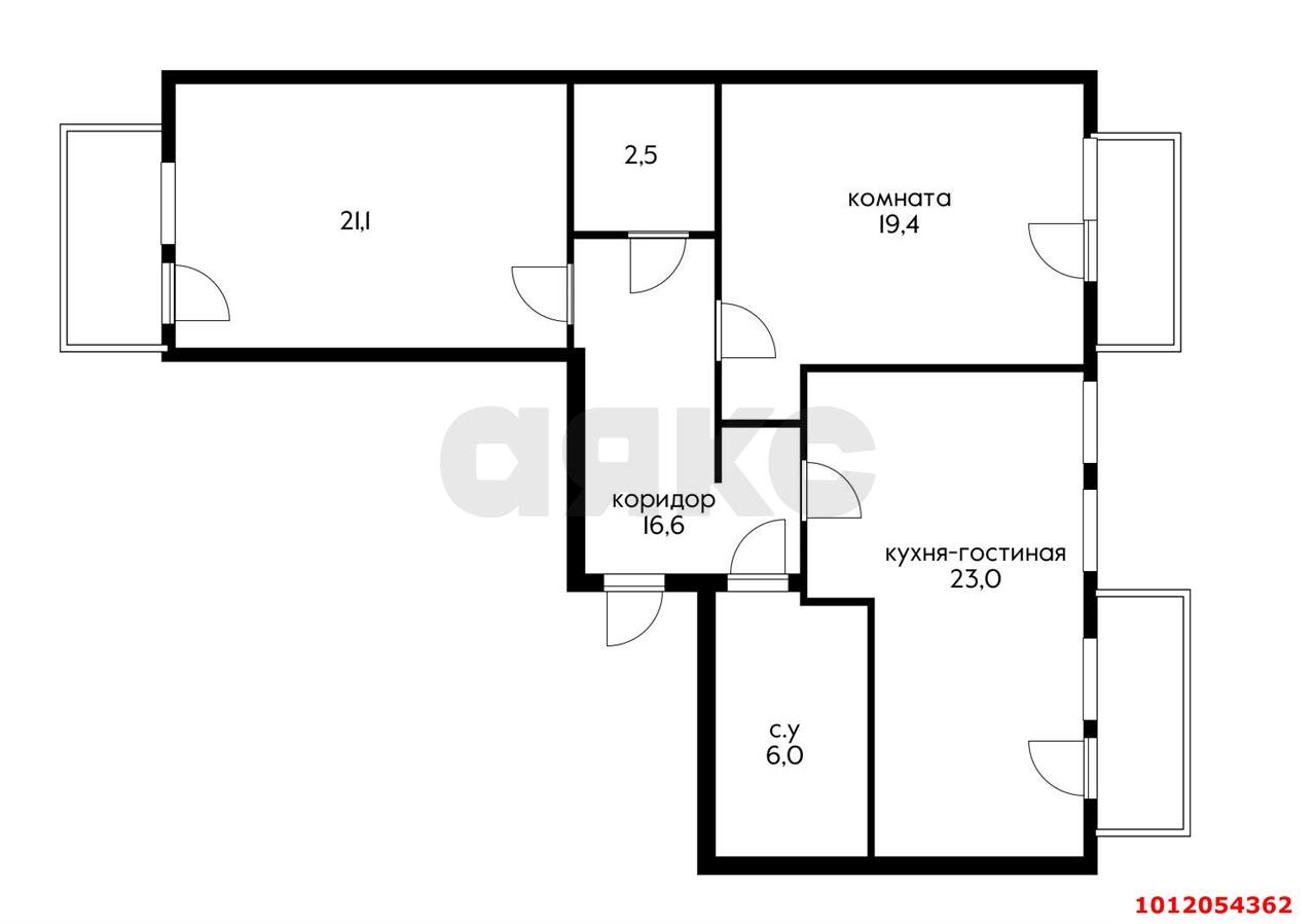 Фото №13: 2-комнатная квартира 95 м² - Краснодар, Прикубанский внутригородской округ, мкр. Фестивальный, пр-кт Константина Образцова, 2/1