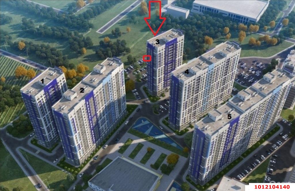 Фото №5: 1-комнатная квартира 42 м² - Новороссийск, Южный, ЖК Босфор, Южный, мкр. жилой комплекс Босфор, ул. Алексея Матвейкина, 1Ак4