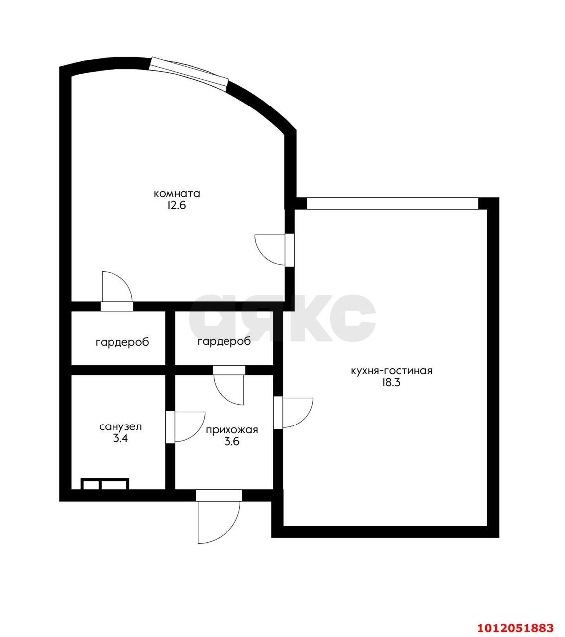 Фото №1: 1-комнатная квартира 41 м² - Краснодар, Восточно-Кругликовский, ул. имени 40-летия Победы, 97/2