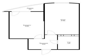 Фото №4: 1-комнатная квартира 45 м² - Краснодар, мкр. имени Петра Метальникова, ул. Ростовское шоссе, 30/6