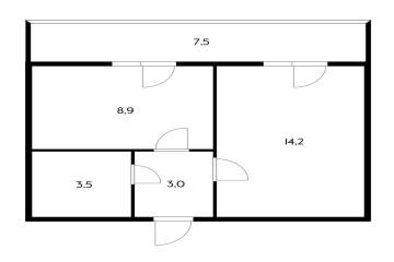 Фото №2: 1-комнатная квартира 37 м² - Новая Адыгея, мкр. жилой комплекс Золотая линия 2, ул. Бжегокайская, 25/2