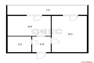Фото №2: 1-комнатная квартира 37 м² - Новая Адыгея, мкр. жилой комплекс Золотая линия 2, ул. Бжегокайская, 25/2