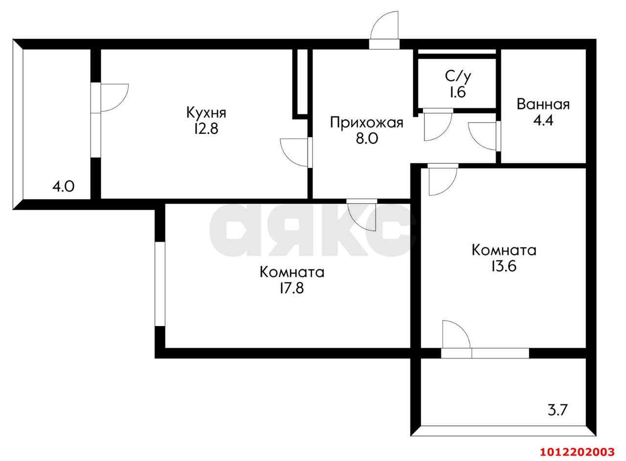 Фото №6: 2-комнатная квартира 63 м² - Краснодар, жилой комплекс Бауинвест, ул. Героев-Разведчиков, 11/5