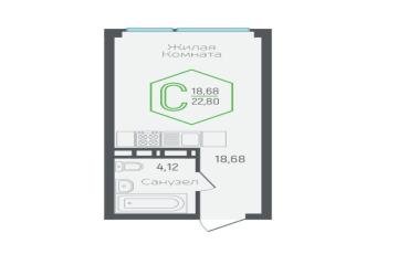 Фото №2: Студия 22 м² - Краснодар, мкр. Центральный внутригородской округ, ул. Обрывная, 132/1к2