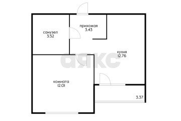 Фото №2: 1-комнатная квартира 32 м² - Краснодар, мкр. жилой комплекс Облака, ул. имени Генерала Корнилова, 9А