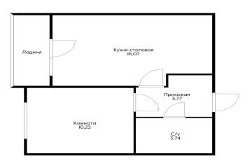 Фото №3: 1-комнатная квартира 35 м² - Краснодар, мкр. жилой комплекс Ural, ул. Уральская, 87/7
