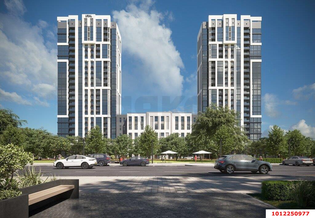 Фото №1: 1-комнатная квартира 35 м² - Краснодар, Карасунский внутригородской округ, Камвольно-суконный Комбинат, мкр. жилой комплекс Ural, ул. Уральская, 87/7