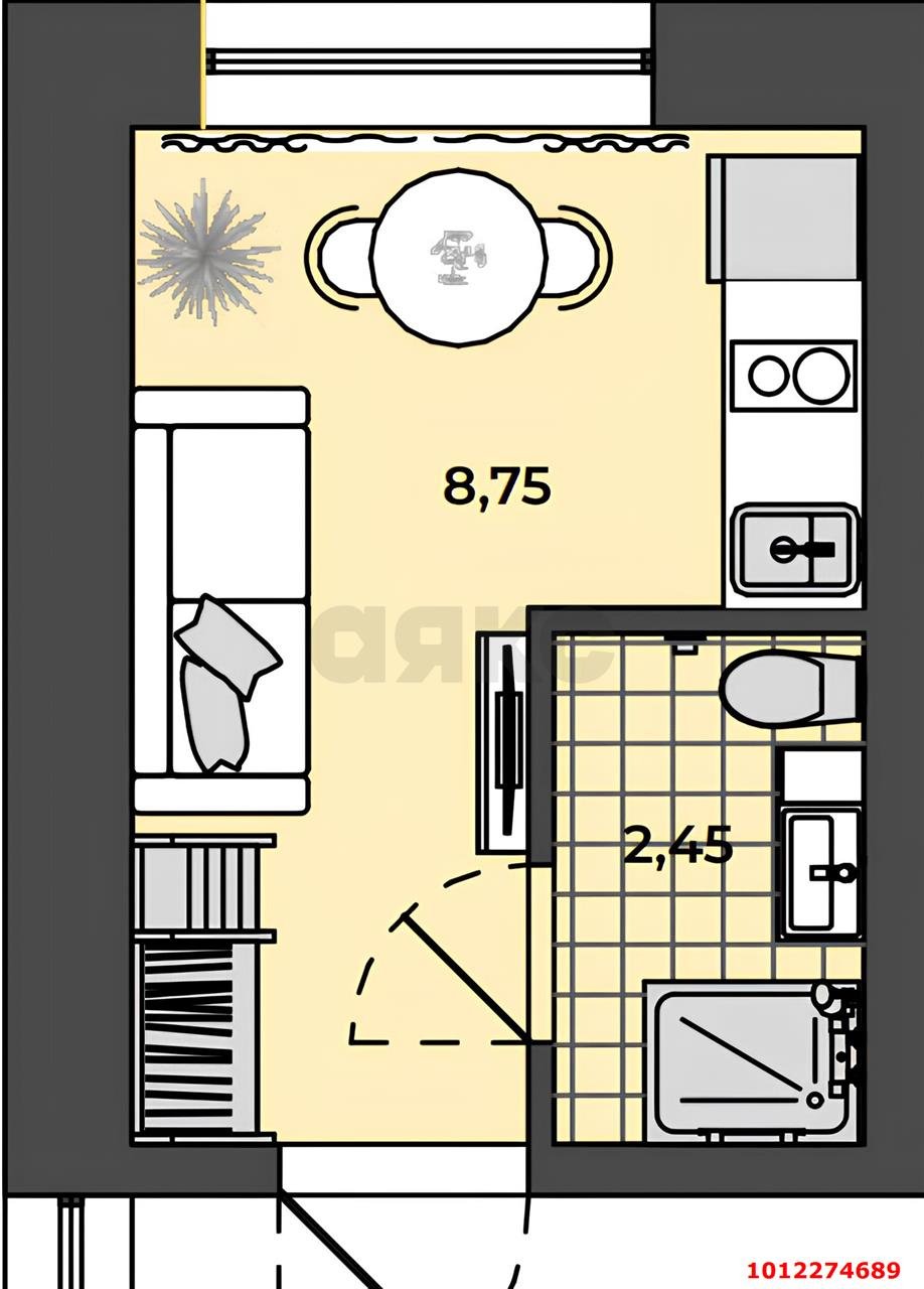 Фото №7: Студия 16 м² - Яблоновский, ул. Связи, 9