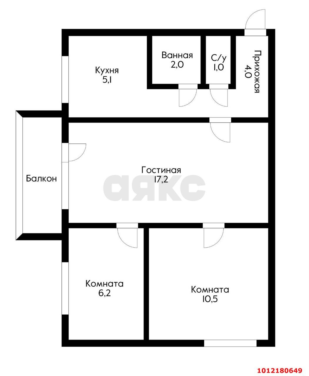 Фото №20: 3-комнатная квартира 46 м² - Лорис, Карасунский внутригородской округ, ул. Рязанская, 28