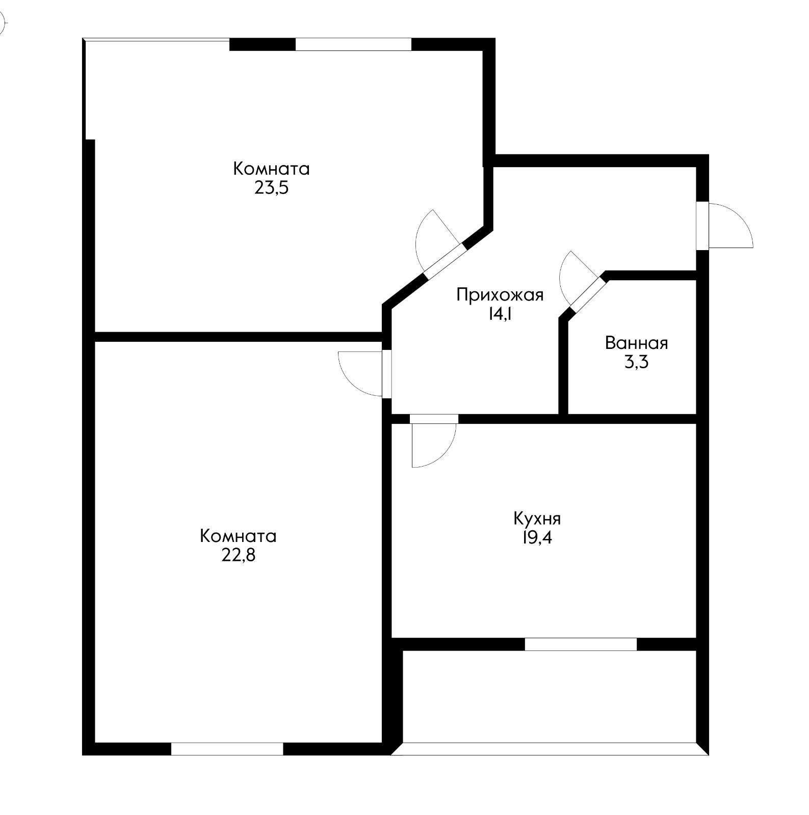 Фото №20: 2-комнатная квартира 90 м² - Краснодар, Музыкальный, Прикубанский внутригородской округ, Завод Радиоизмерительных Приборов, мкр. имени Петра Метальникова, ул. Московская, 152