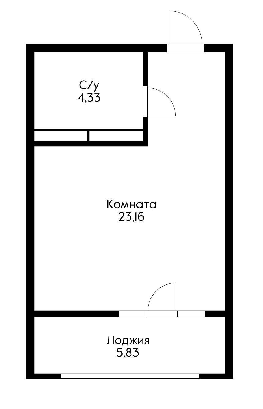 Фото №13: Студия 33 м² - Краснодар, Школьный, Прикубанский внутригородской округ, Круглик, мкр. жилой комплекс Сердце, ул. Школьная, 1