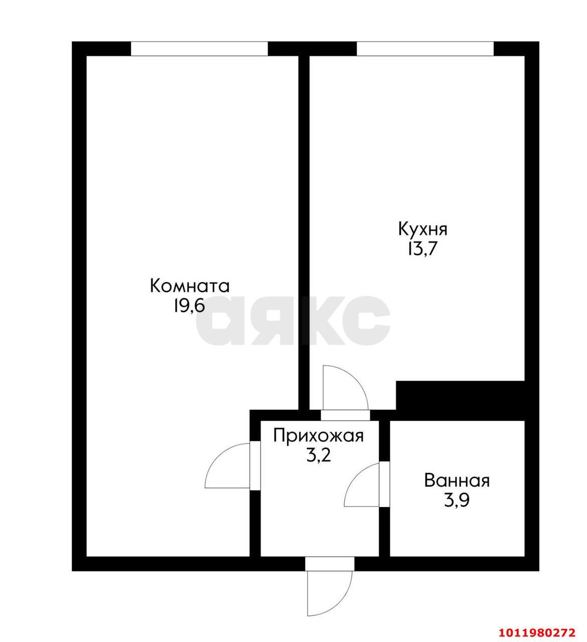 Фото №13: 1-комнатная квартира 40 м² - Новая Адыгея, жилой комплекс Мега-Победа 2, ул. Песочная, 1к4
