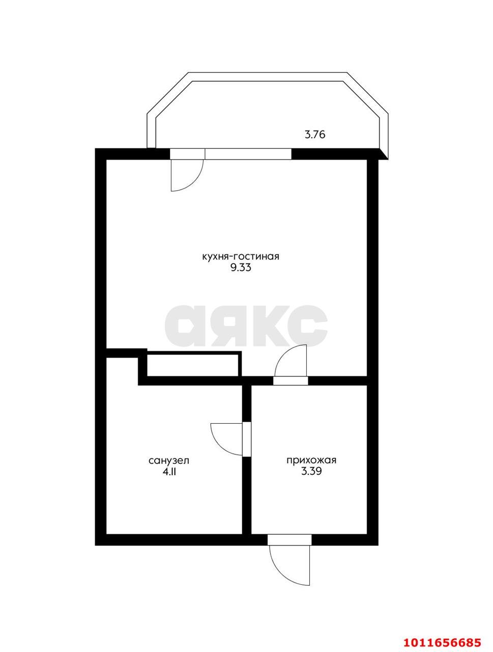 Фото №3: Студия 17 м² - Краснодар, коттеджный  Близкий, ул. Красных Партизан, 1/В