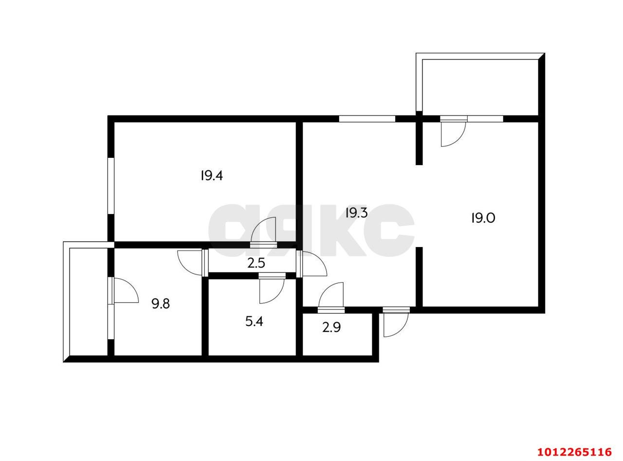Фото №16: 3-комнатная квартира 84 м² - Краснодар, Фестивальный, ул. Монтажников, 5