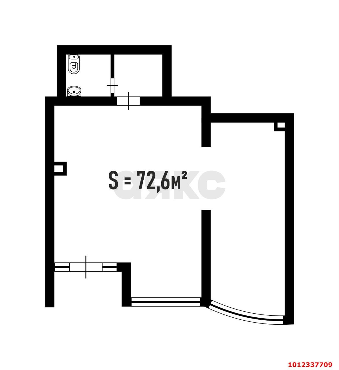Фото №2: Торговое помещение 73 м² - Краснодар, жилой комплекс Дружный, б-р Адмиралтейский, 3