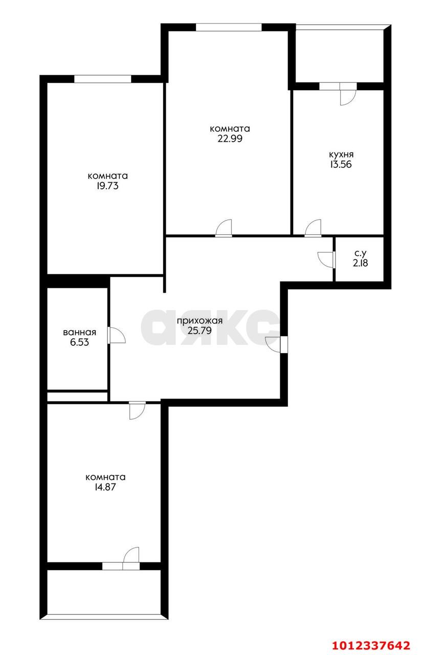 Фото №16: 3-комнатная квартира 112 м² - Краснодар, Краевая Клиническая Больница, ул. Черкасская, 55