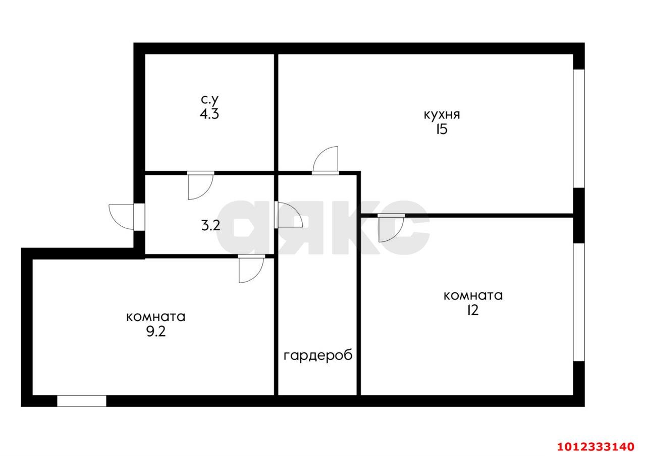 Фото №17: 2-комнатная квартира 46 м² - Краснодар, Музыкальный, ул. имени Мусоргского М.П., 6/1