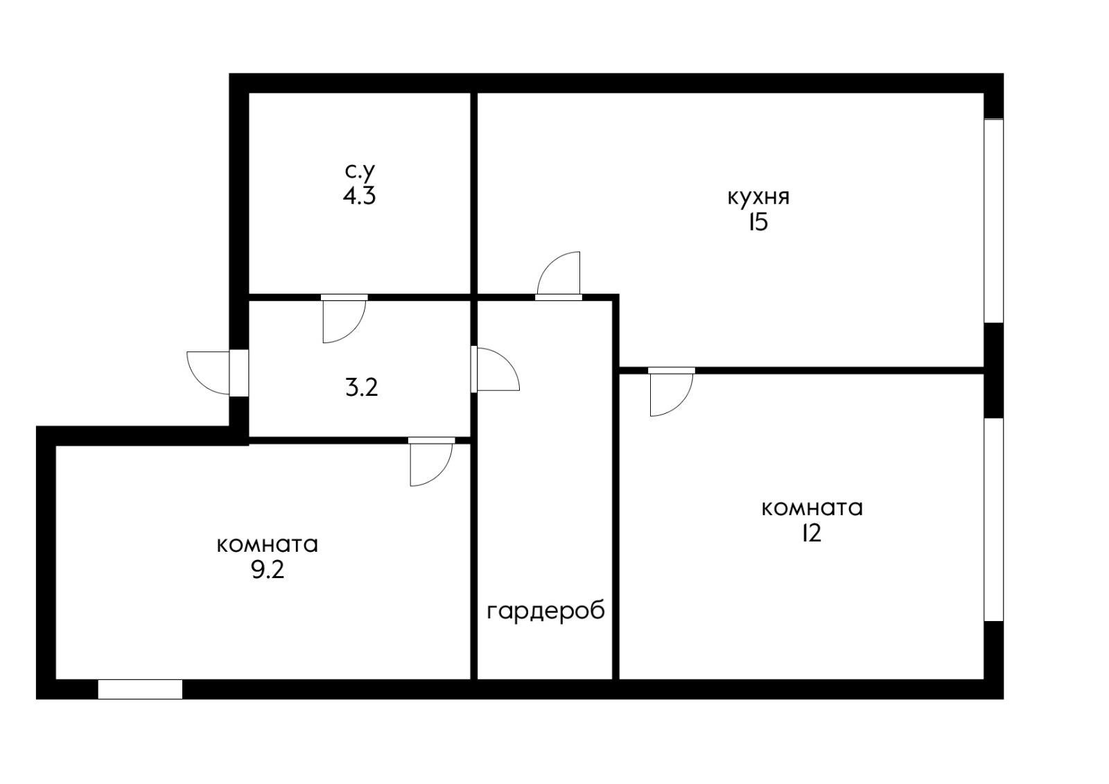 Фото №17: 2-комнатная квартира 46 м² - Краснодар, Прикубанский внутригородской округ, Завод Радиоизмерительных Приборов, мкр. Музыкальный, ул. имени Мусоргского М.П., 6/1