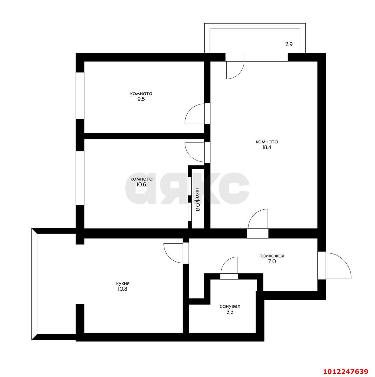 Фото №16: 3-комнатная квартира 69 м² - Краснодар, Центральный внутригородской округ, мкр. Центральный, ул. Мира, 37