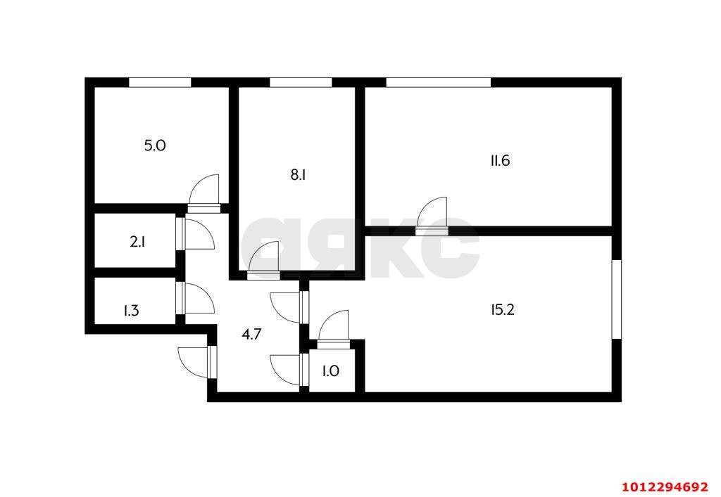 Фото №1: 3-комнатная квартира 55 м² - Энем, ул. Седина, 49