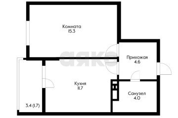 Фото №2: 1-комнатная квартира 37 м² - Краснодар, мкр. жилой комплекс Южане, ул. Даниила Смоляна, 71к1
