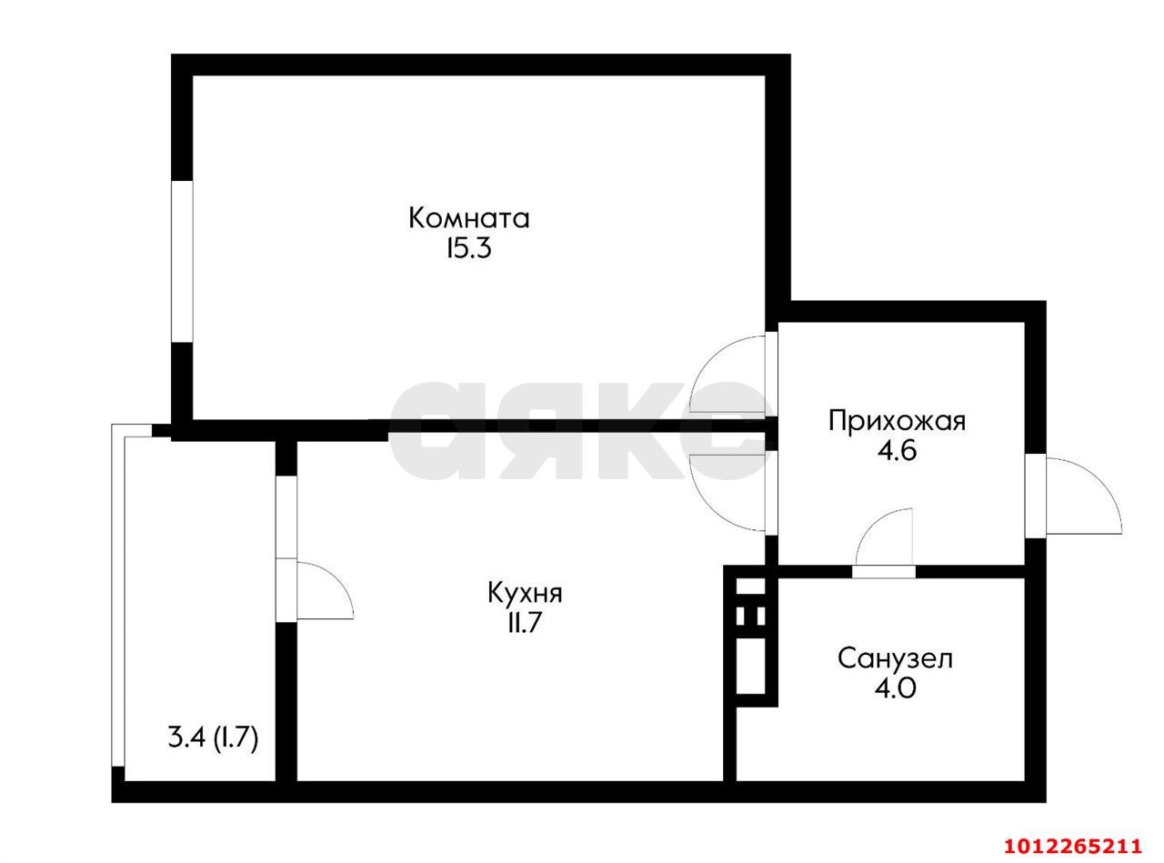Фото №13: 1-комнатная квартира 37 м² - Краснодар, жилой комплекс Южане, ул. Даниила Смоляна, 71к2