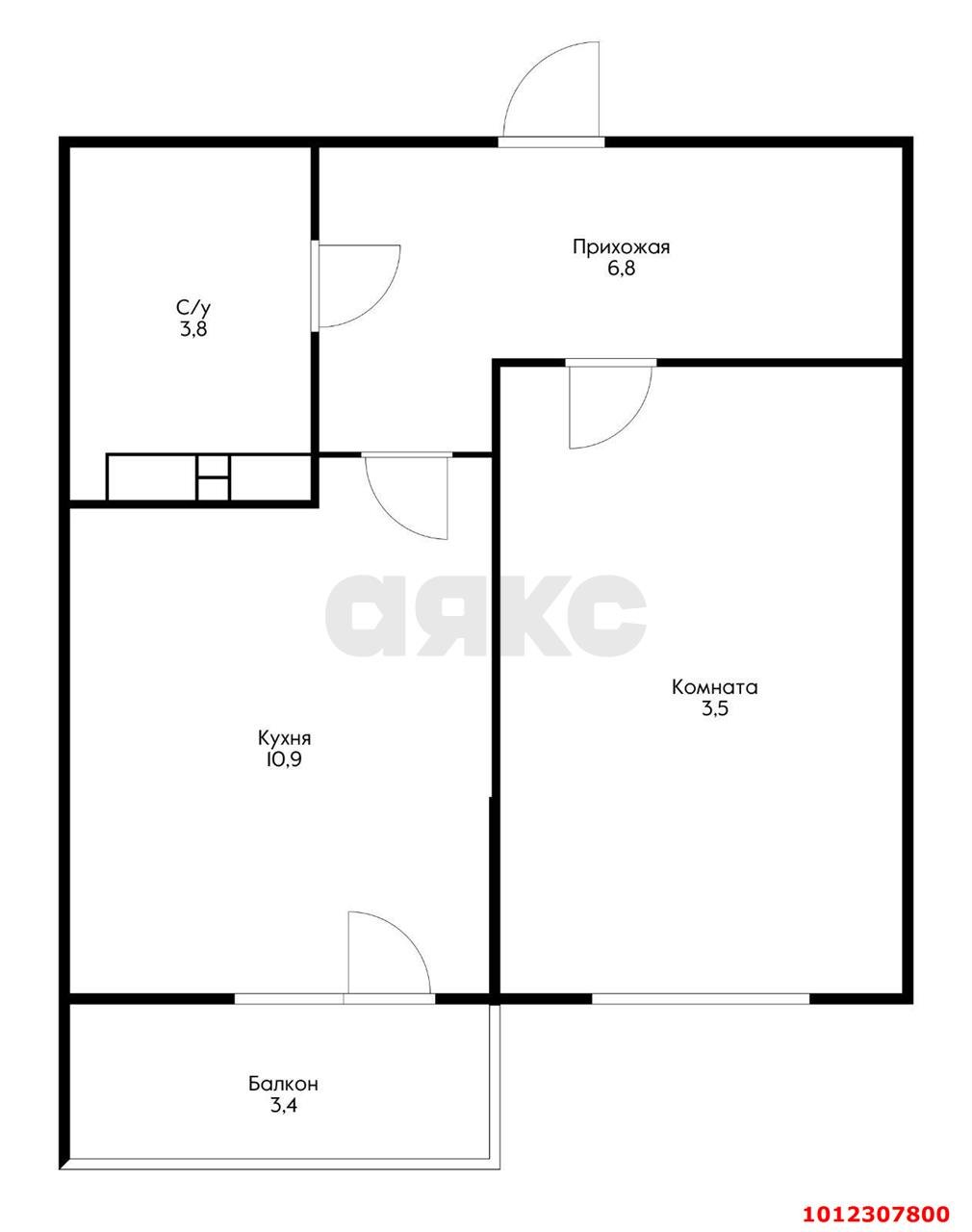 Фото №10: 1-комнатная квартира 38 м² - Краснодар, Прикубанский внутригородской округ, мкр. жилой комплекс Ракурс, ул. имени Героя Ростовского, 8к3