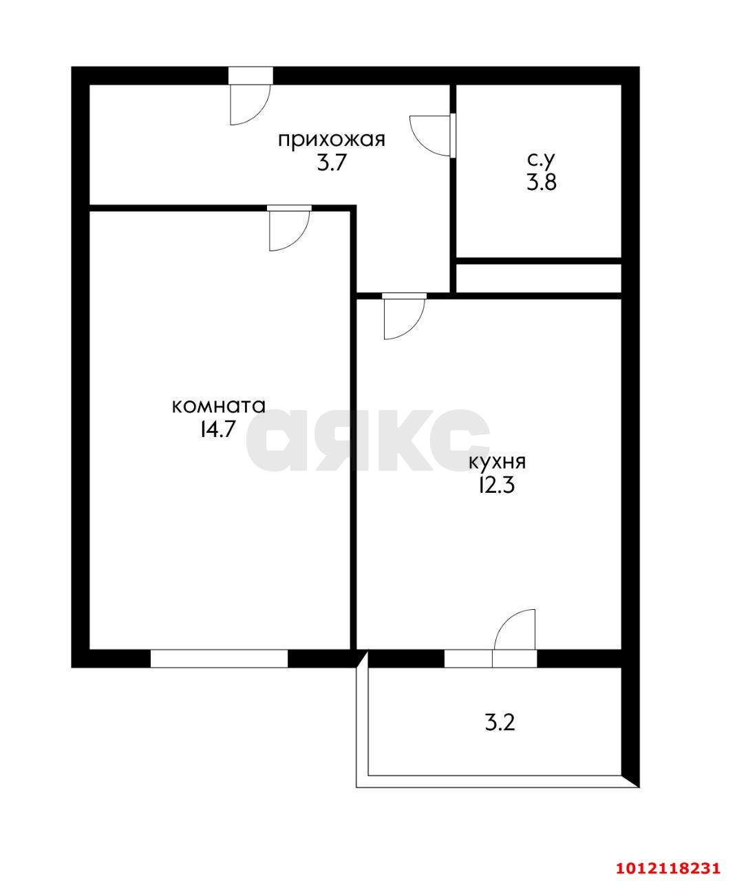 Фото №13: 1-комнатная квартира 35 м² - Краснодар, Парк Победы, ул. Героя Пешкова, 14к5