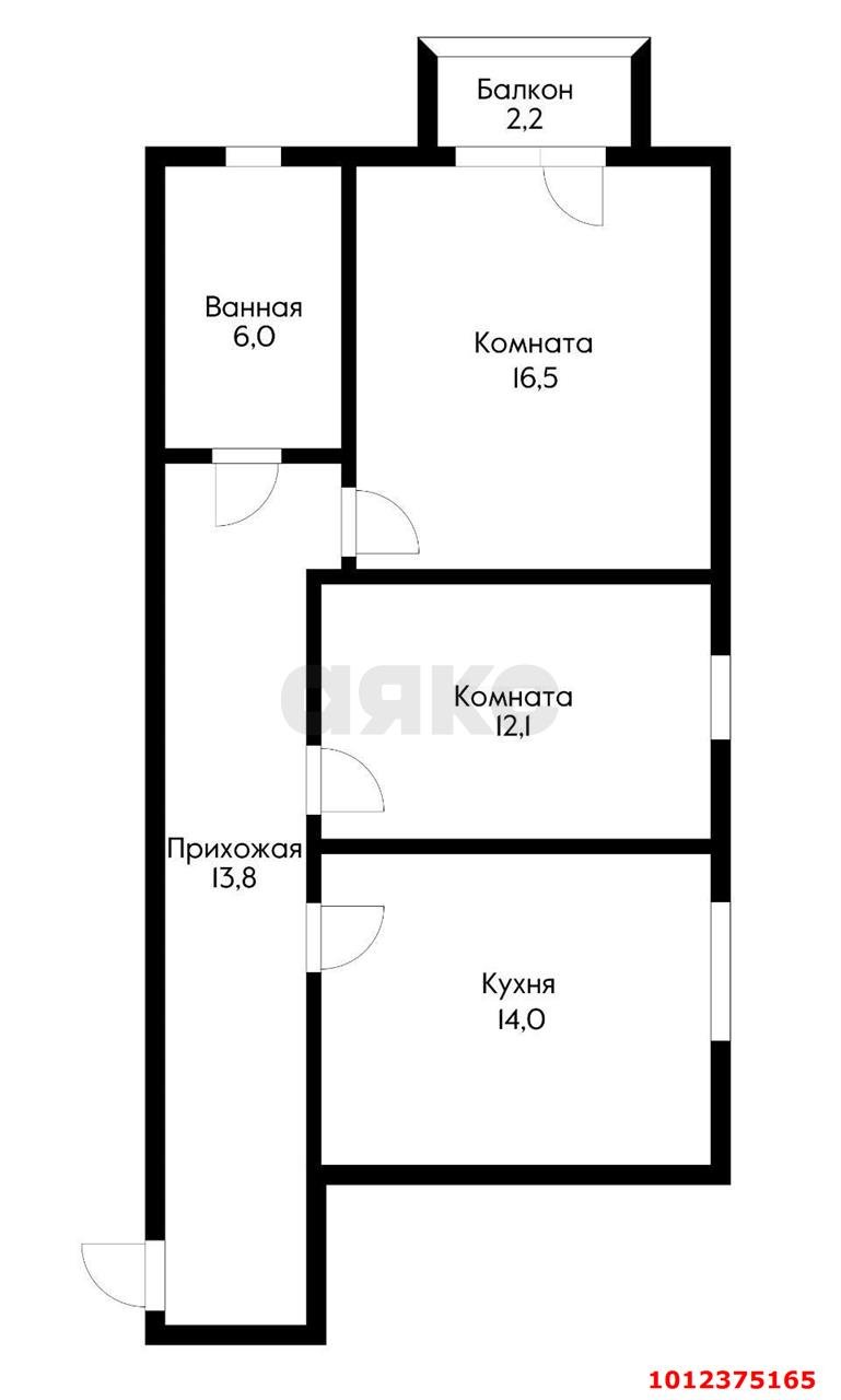 Фото №12: 2-комнатная квартира 64 м² - Краснодар, Музыкальный, ул. Аксайская, 40