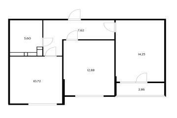 Фото №4: 2-комнатная квартира 53 м² - Краснодар, мкр. ЖК Смородина, ул. имени Владимира Жириновского, 1к4